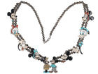 Andrea Lonjose Shirley Zuni Mickey, Minnie, Donald, Pluto, and Goofy squash blossom necklace - Estate Fresh Austin
