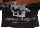 Andreas Beckmann Sterling Alligator Belt buckle on size 26 Alligator belt - Estate Fresh Austin