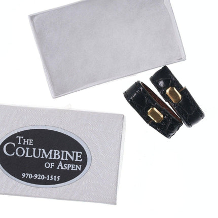 Andreas Beckmann Sterling Alligator Belt buckle on size 26 Alligator belt - Estate Fresh Austin