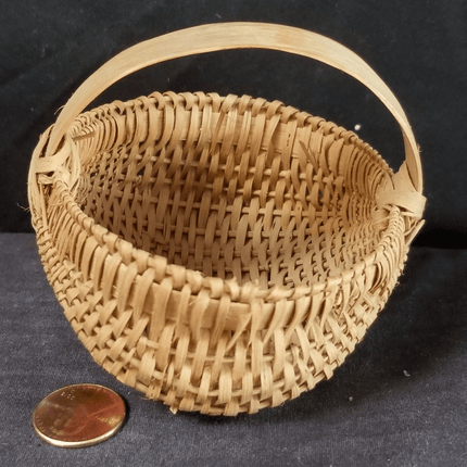 Antique 19th century Miniature Buttocks Basket 3" x 3.25" - Estate Fresh Austin