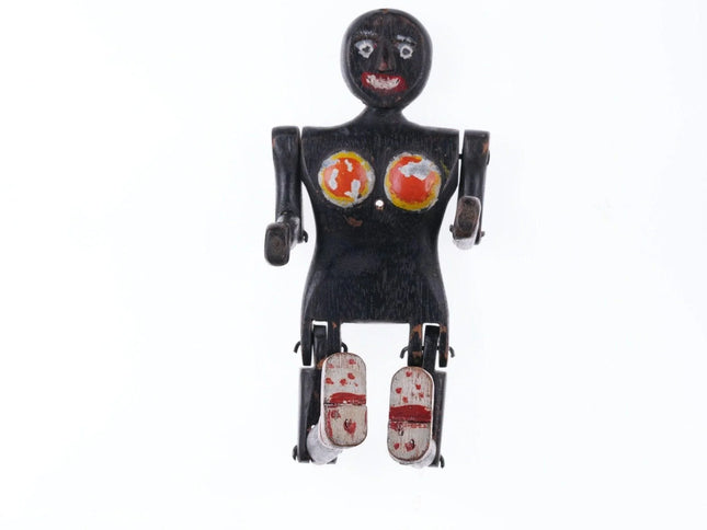 Antique American Erotic Folk art puppet carved wood artists doll Milt Simpson Es - Estate Fresh Austin