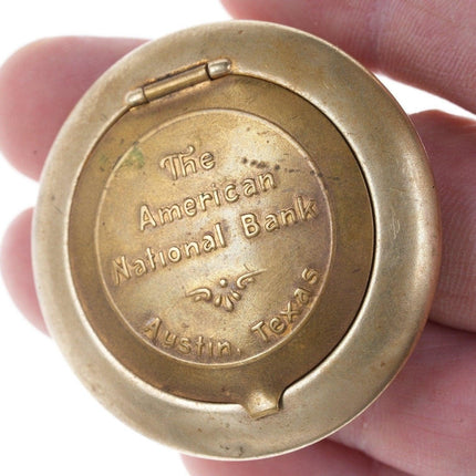 Antique Austin Texas American National bank Compact/pill box - Estate Fresh Austin