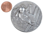 Antique Baby Jesus Sterling silver Miniature plaque/large token - Estate Fresh Austin