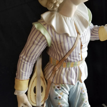 Antique Bisque Man and Woman Statutes c.1870 Best Quality 17.5" tall - Estate Fresh Austin