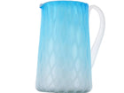 Antique Blue Mother of pearl satin glass pitcher - Estate Fresh Austin