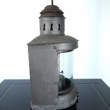 Antique Brass/Tin Wall Mount Nautical/Railroad Lantern - Estate Fresh Austin