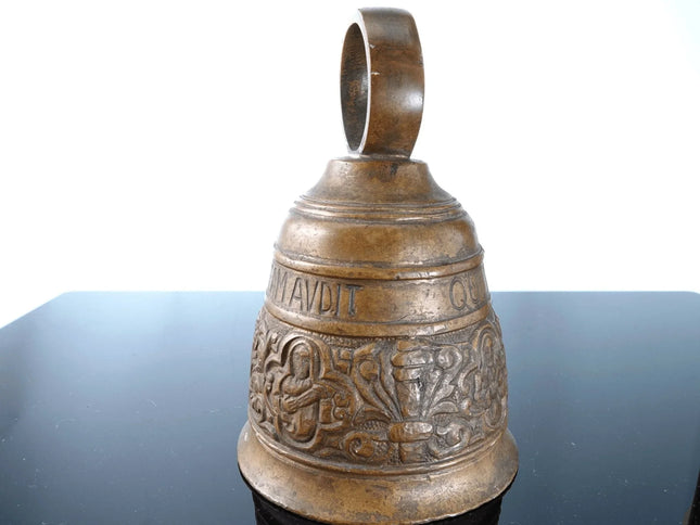 Antique Bronze Bell "Touch me and hear my voice" - Estate Fresh Austin