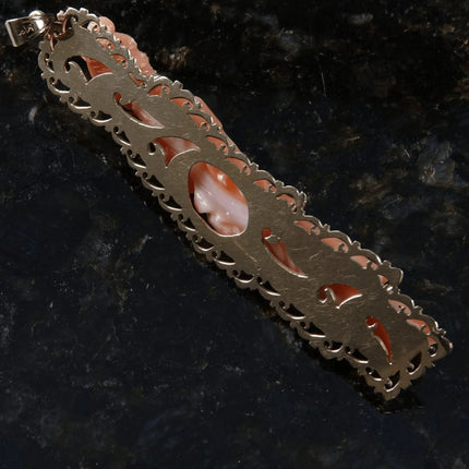 Antique Chinese 14k gold Carved Coral Buddhist Guanyin Bodhisattva Pendant - Estate Fresh Austin