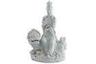 Antique Chinese Blanc de Chine porcelain Guanyin Boddhisattva with Foo Lion - Estate Fresh Austin