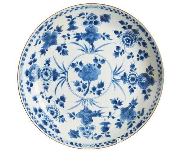 古董中国蓝色釉下手绘瓷碗– Estate Fresh Austin