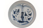 Antique Chinese Blue underglaze Qing dish 1 - Estate Fresh Austin