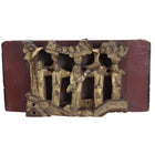 Antique Chinese Carved Wood Panel with gild decoration - Estate Fresh Austin