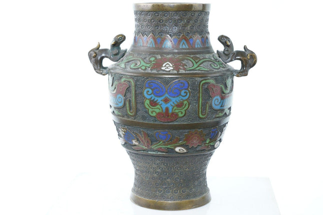 Antique Chinese Champleve vase - Estate Fresh Austin