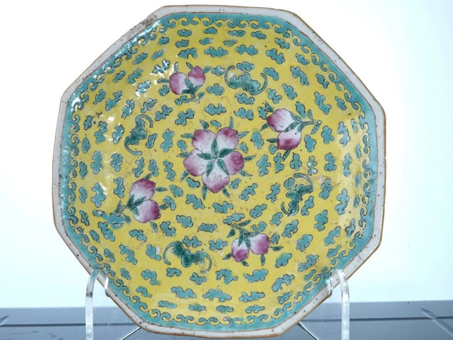 Antique Chinese Condiment Dish and Miniature Planter Lot - Estate Fresh Austin