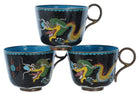 Antique Chinese Dragon Cloisonne Cup set - Estate Fresh Austin