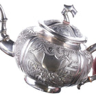 Antique chinese export silver teapot with amazing repousse work - Estate Fresh Austin