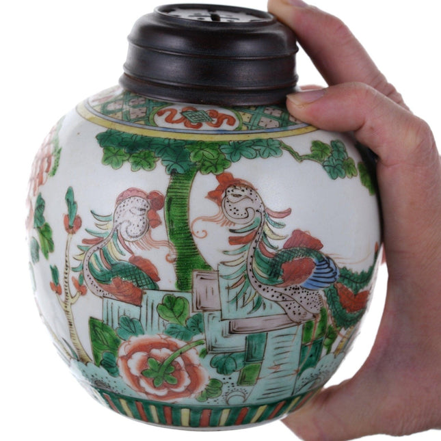 Antique Chinese Famille Rose Ginger/potpourri Jar - Estate Fresh Austin