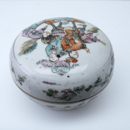 Antique Chinese Famille Rose Rouge Box - Estate Fresh Austin