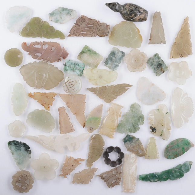 Antique Chinese Jade Button collection - Estate Fresh Austin