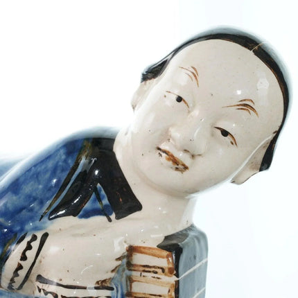 Antique Chinese Porcelain Figural Pillow Qing Dynasty - Estate Fresh Austin