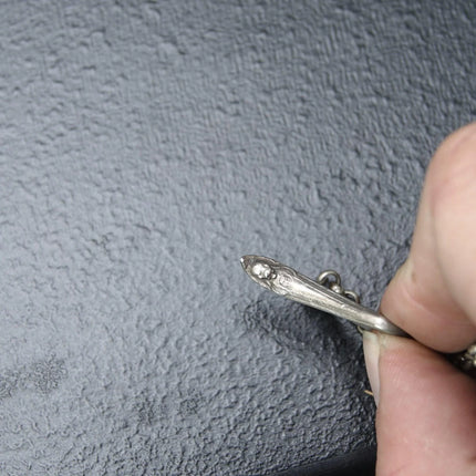 Antique Chinese Qing Dynasty Silver Chatelaine Scent Bottle/ Needle case - Estate Fresh Austin