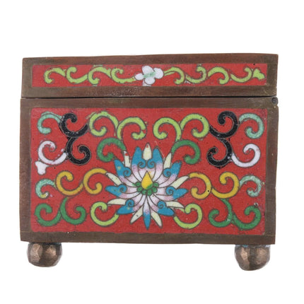 Antique Chinese Republic Period Cloisonne Box - Estate Fresh Austin