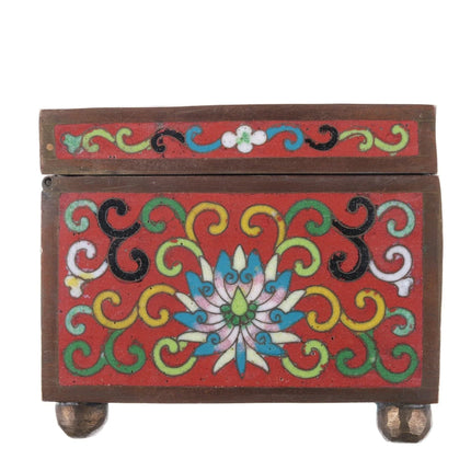 Antique Chinese Republic Period Cloisonne Box - Estate Fresh Austin