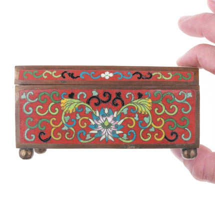 Antique Chinese Republic Period Cloisonne Box - Estate Fresh Austin