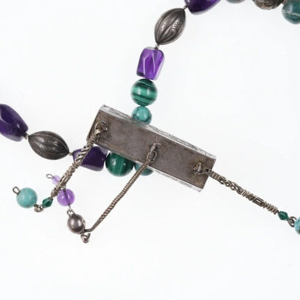 Antique Chinese silver Later beaded necklace - Estate Fresh Austin