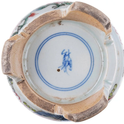 Antique Chinese Wucai Famille rose ink stand - Estate Fresh Austin