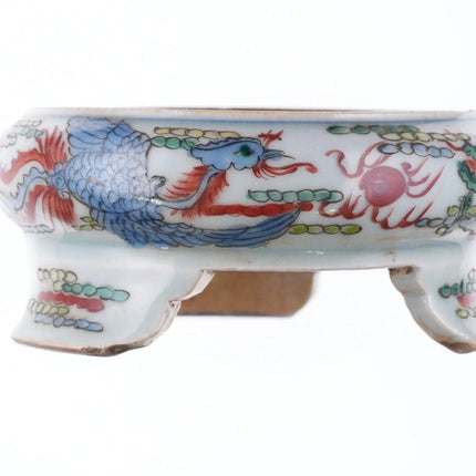 Antique Chinese Wucai Famille rose ink stand - Estate Fresh Austin