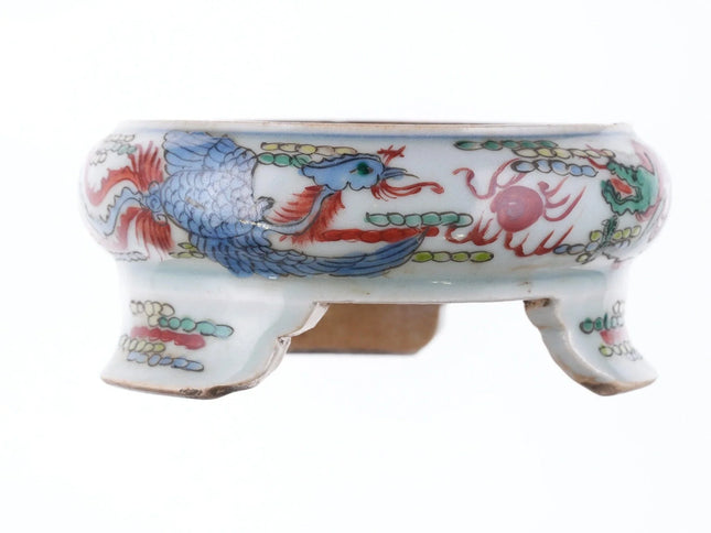 Antique Chinese Wucai Famille rose ink stand - Estate Fresh Austin