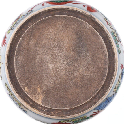 Antique Chinese Wucai Famille rose ink stand - Estate Fresh Austin