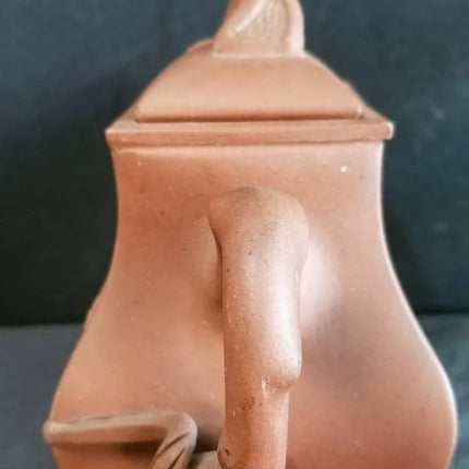 Antique Chinese Yixing Zisha Teapot Hand Built Bamboo spout Decoration - Estate Fresh Austin