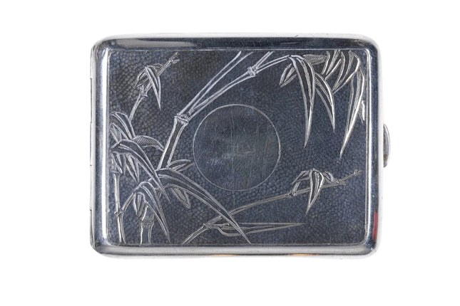 Antique Chinese Zee Sung Silver Card case - Estate Fresh Austin