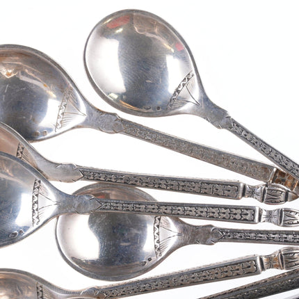 Antique Continental Silver Dessert/demitass spoon set - Estate Fresh Austin