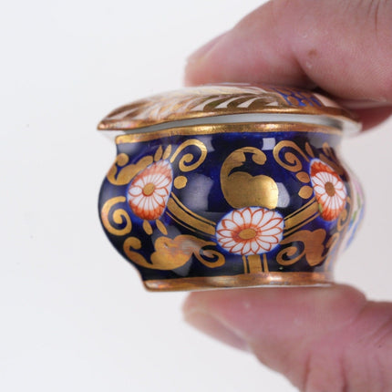 Antique Crown Staffordshire Imari style Trinket Box - Estate Fresh Austin