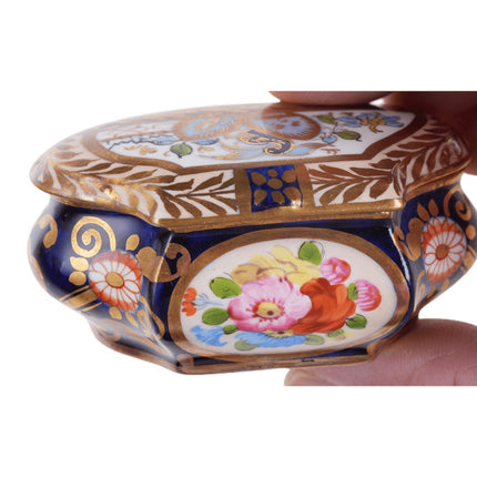 Antique Crown Staffordshire Imari style Trinket Box - Estate Fresh Austin