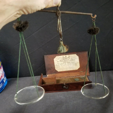 Antique De Grave, Short, & Fanner Portable Gold/Apothecary Scales c.1850 - Estate Fresh Austin