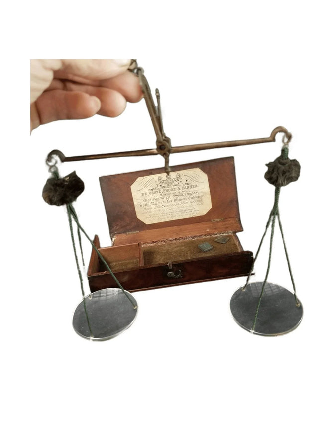 Antique De Grave, Short, & Fanner Portable Gold/Apothecary Scales c.1850 - Estate Fresh Austin