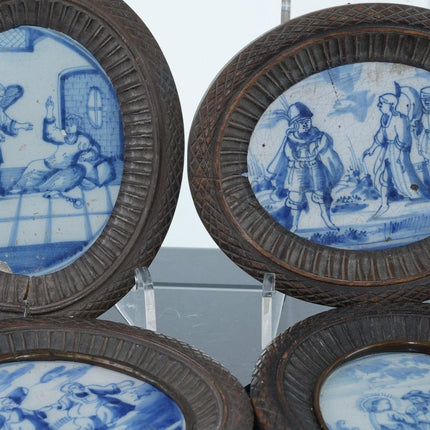 Antique Delft Tiles in wood frames - Estate Fresh Austin
