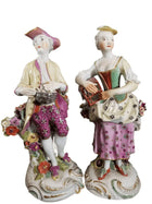 Antique Derby Figures 18th Century Liberty and Matrimony Man with Bird's nest an - Estate Fresh Austin
