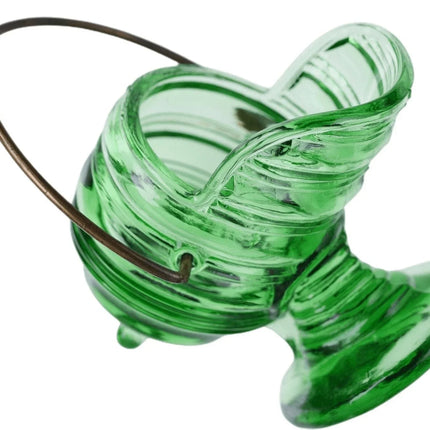 Antique EAPG Green Coal Scuttle toothpick holder - Estate Fresh Austin