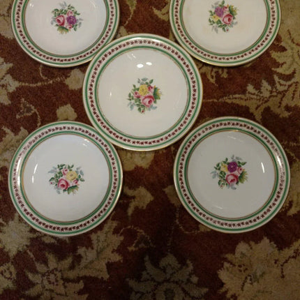 Antique English Earthenware Hand Painted Roses porcelain Tazza - Cake Stand with - Estate Fresh Austin