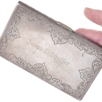 Antique Engraved 800 Silver case - Estate Fresh Austin