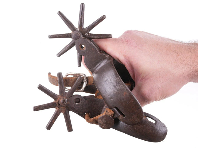 Antique engraved Mexican spurs - Estate Fresh Austin