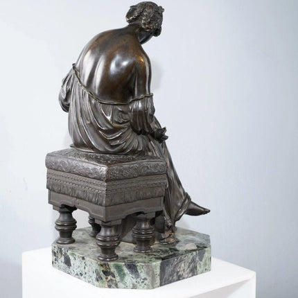 Antique European Bronze Mother and Child bonding - Estate Fresh Austin