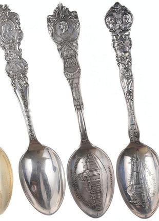 Antique Exposition Spoon collection 1893, 1904, 1915 - Estate Fresh Austin