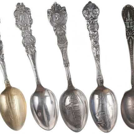 Antique Exposition Spoon collection 1893, 1904, 1915 - Estate Fresh Austin