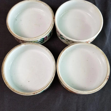 Antique Famille Rose Stacking box Set Teacher, Children, Double Happiness Qing - Estate Fresh Austin